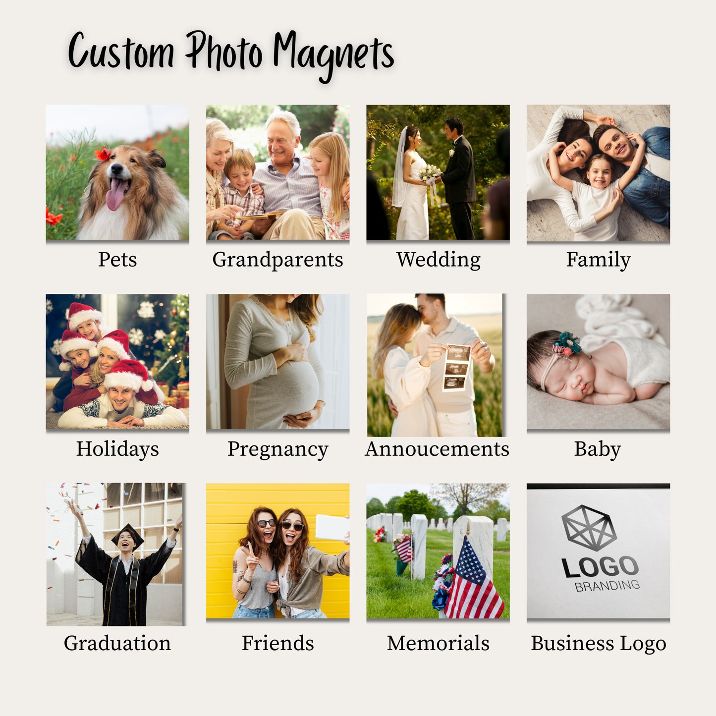 Custom Photo Magnets 2x2'' TT