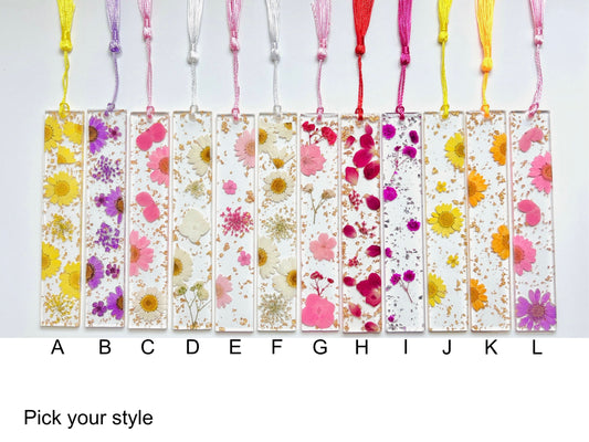 Marcapáginas de flores personalizable