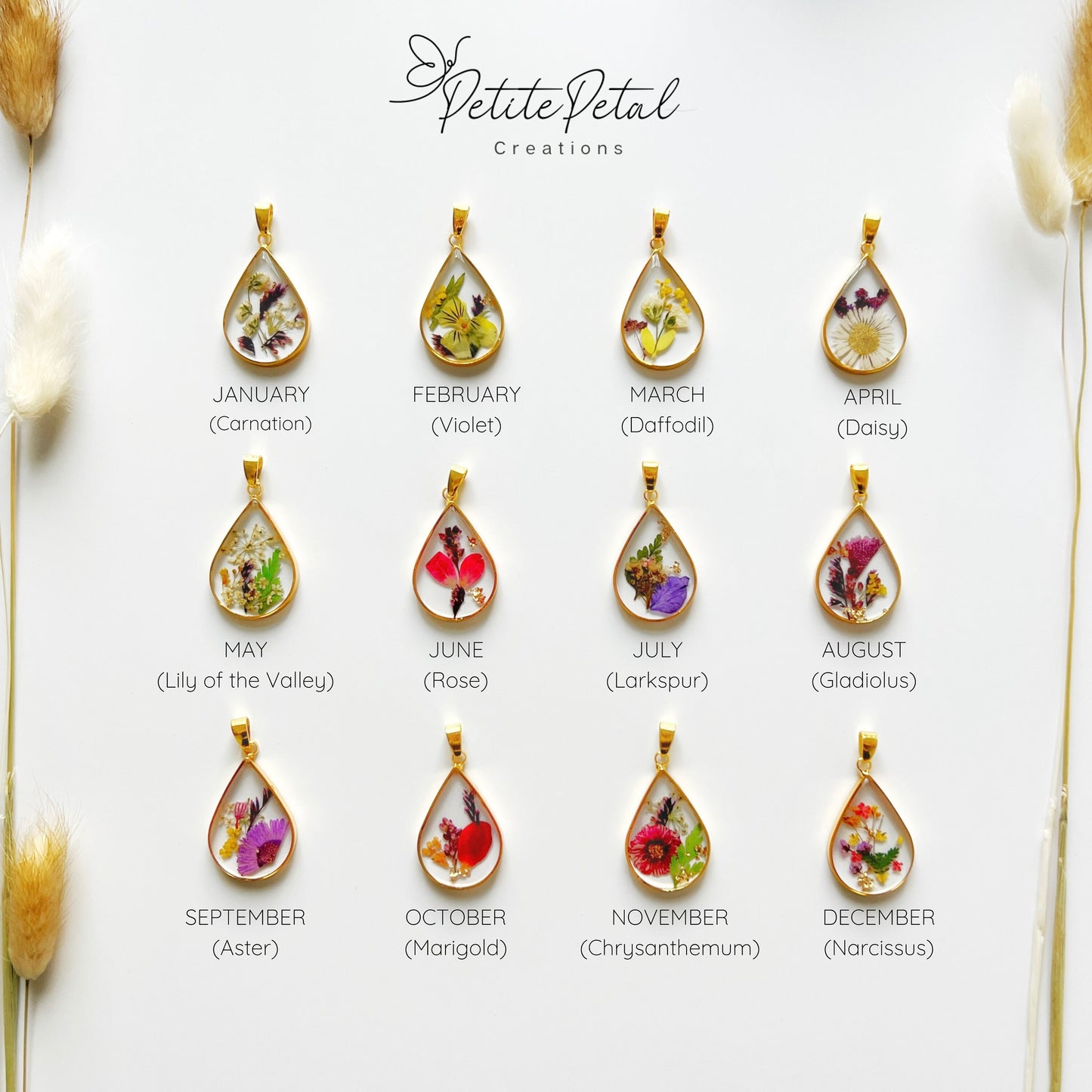 Birth flower Necklace TT