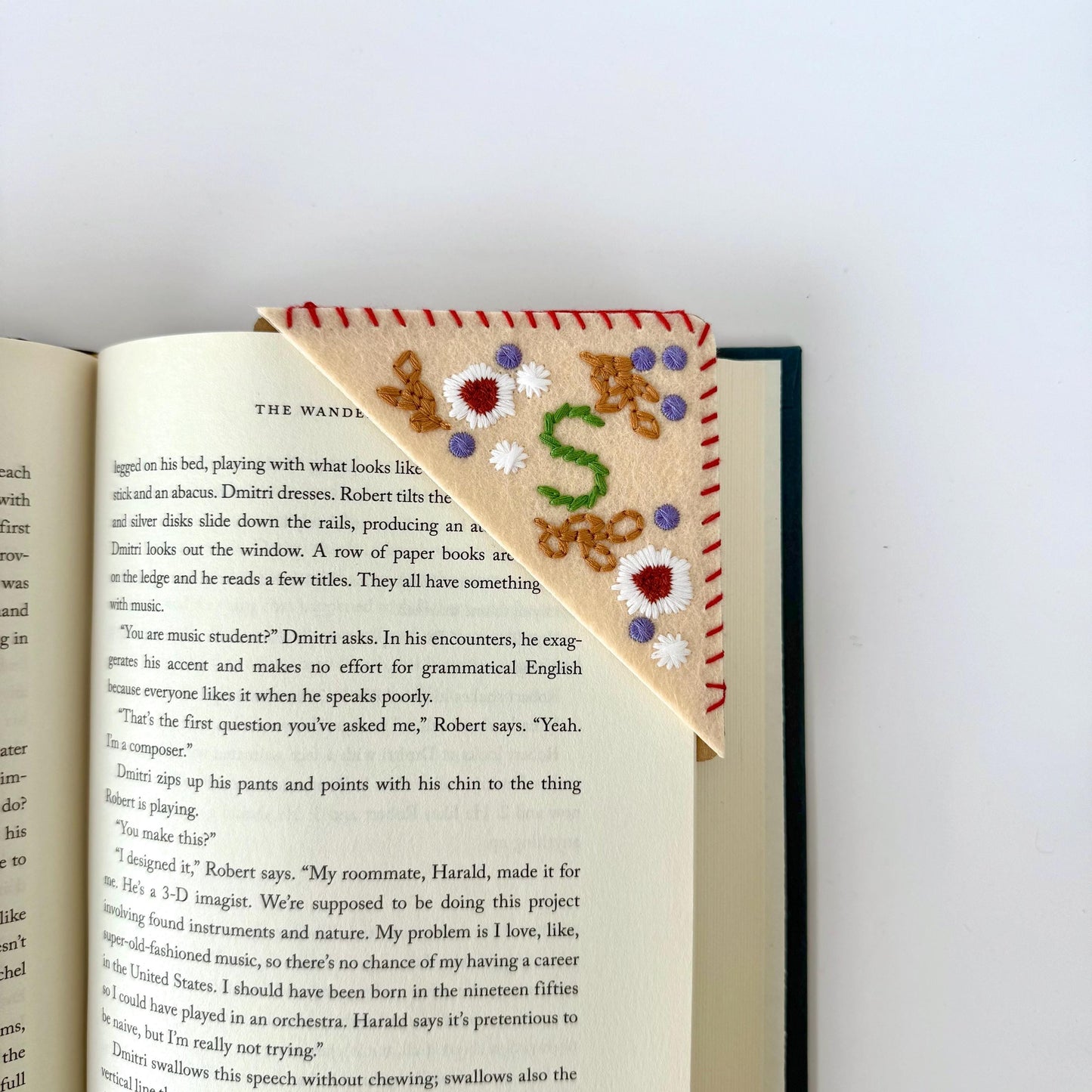 Letter Embroidered Bookmark