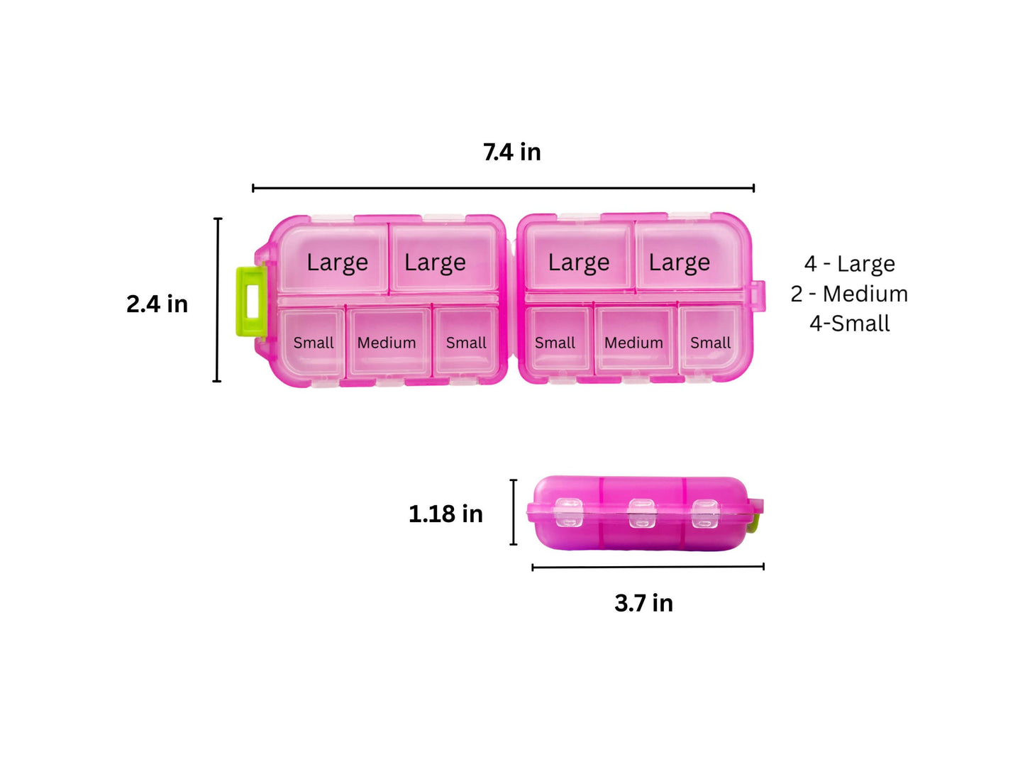 10-Slot Custom Labeled Pillbox TT