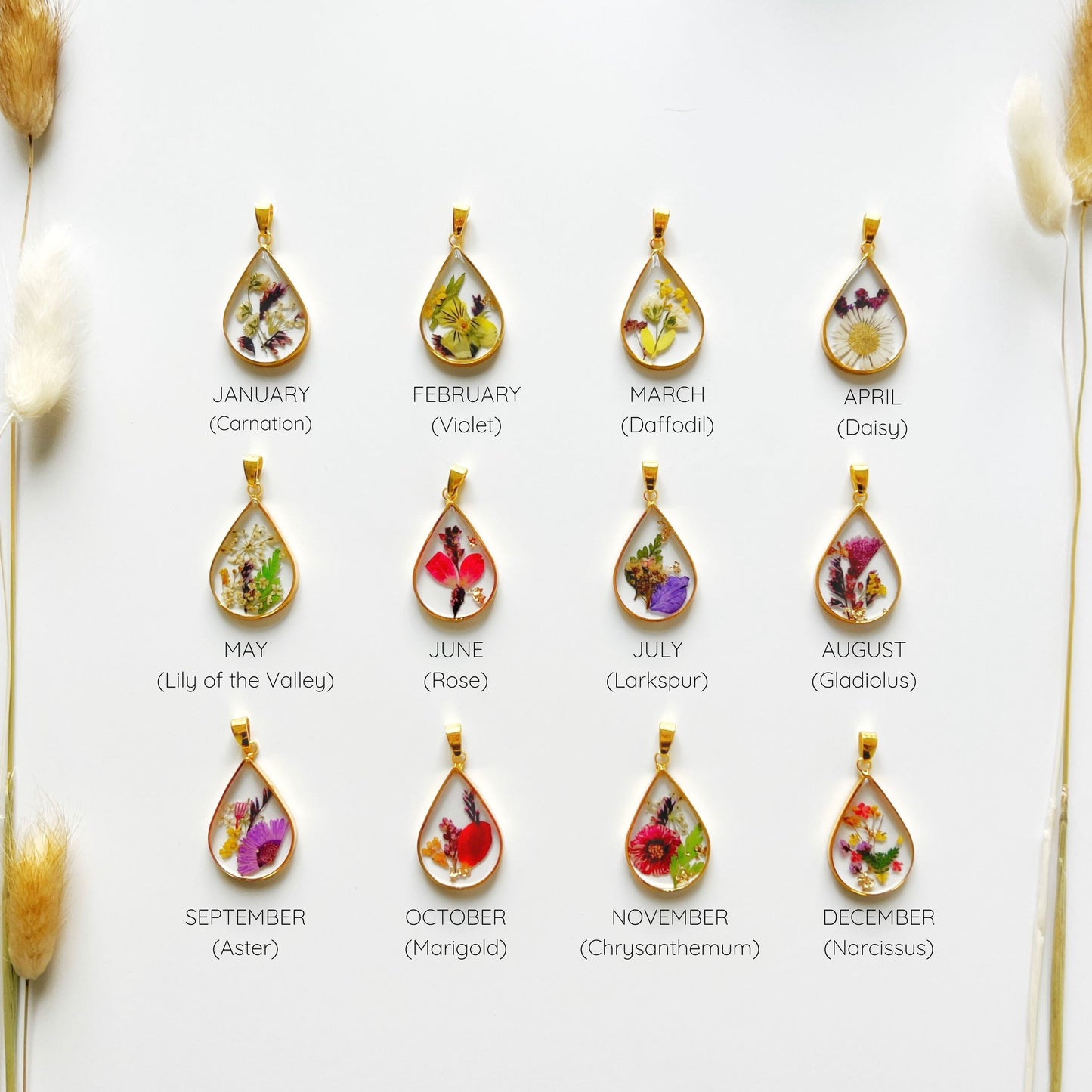 Birth Flower Necklace V.1