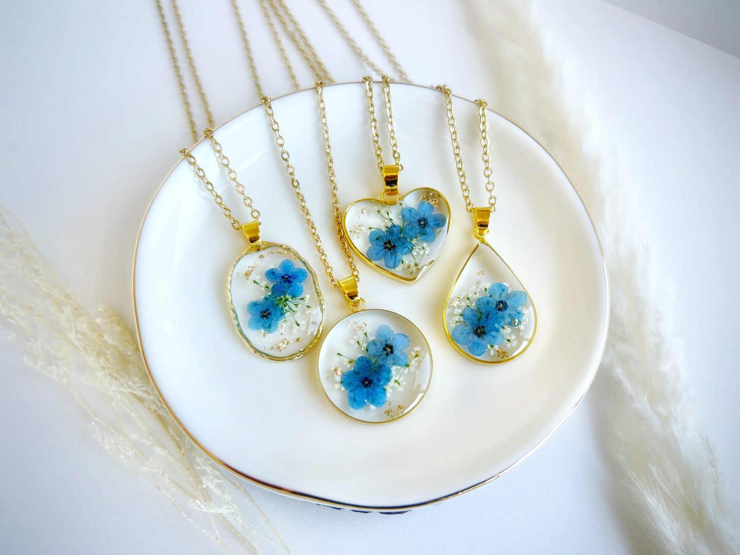 Forget Me Not Flower Necklaces & Earrings TT