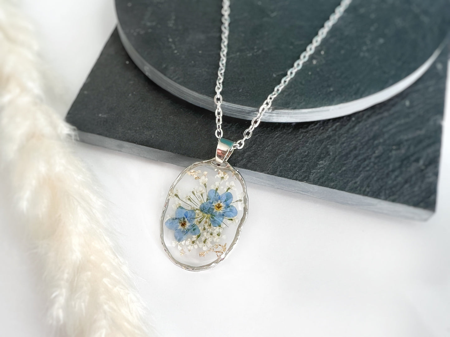 Silver Oval Necklace