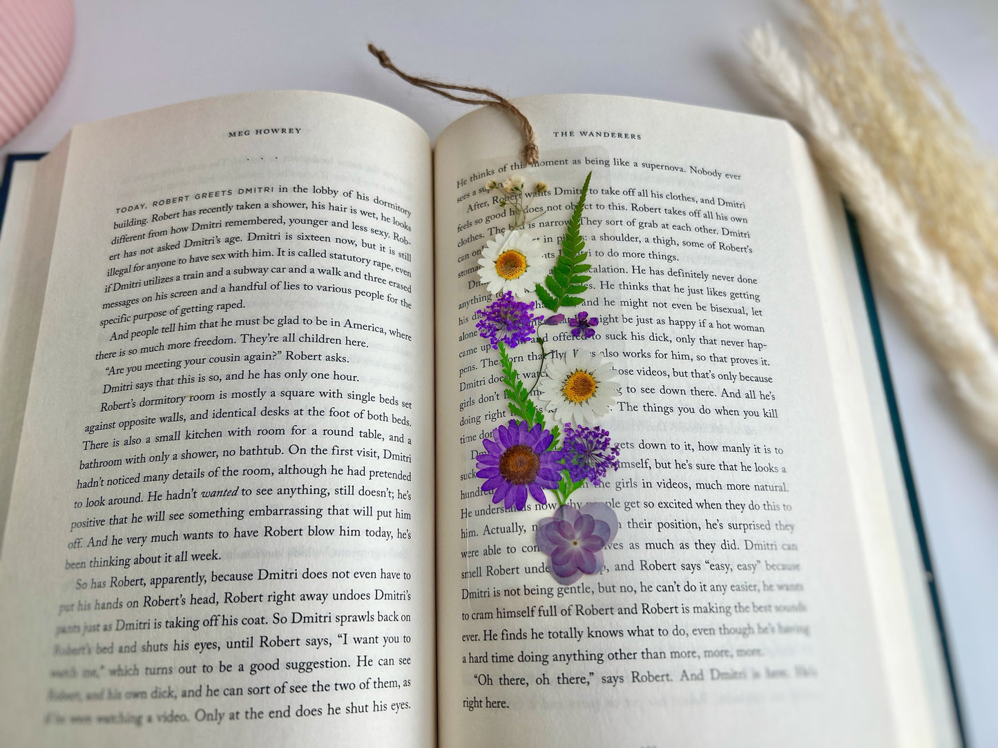 Laminated Floral Bookmark with Name