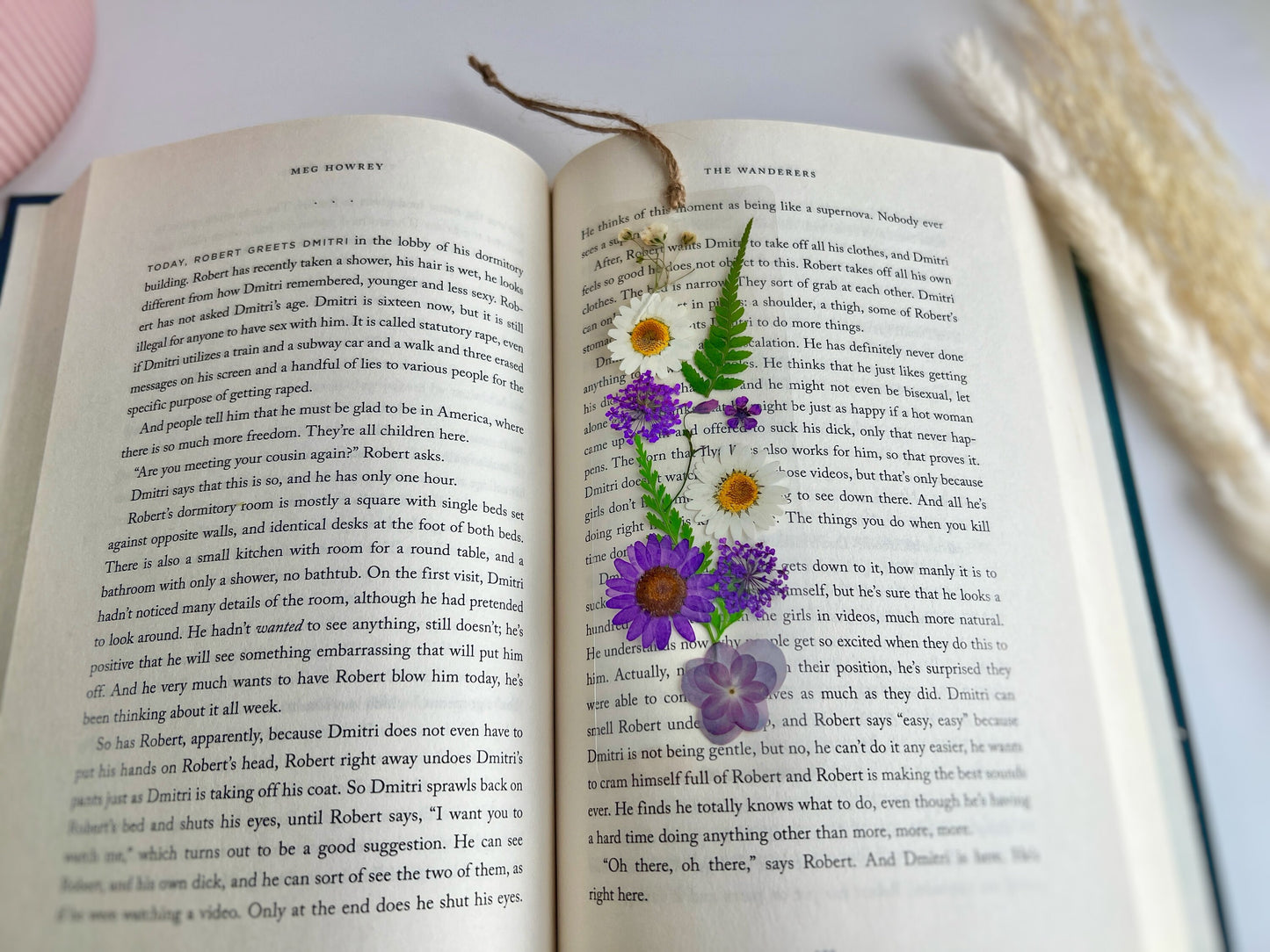 Pressed Flower Bookmark with Name TT