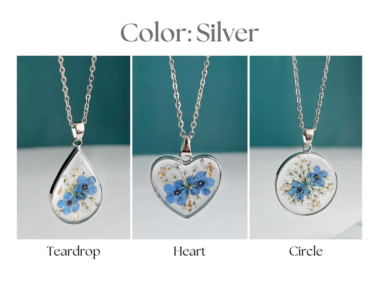 Forget Me Not Flower Necklaces & Earrings TT