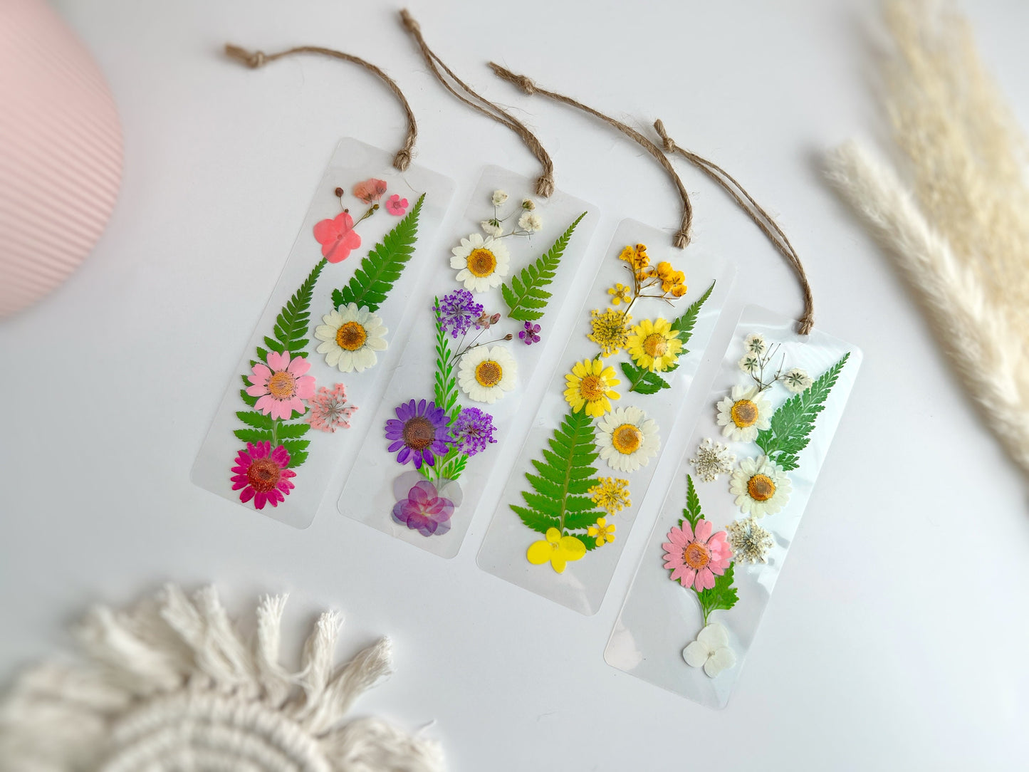 Pressed Flower Bookmark with Name TT