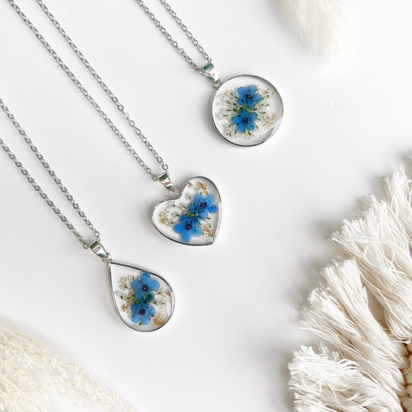 Forget Me Not Flower Necklaces & Earrings TT